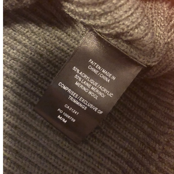 Mossy green merino wool V-neck ribbed Grandpa chic vest NWT - Picture 5 of 6